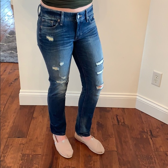 Express Low Rise Ripped Cropped Skinny Jean - Picture 5 of 6